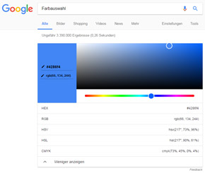 Google Farbauswahl